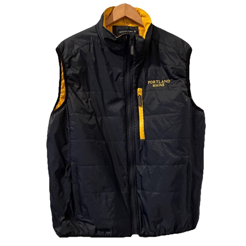 Beacon Point-Portland Maine- Vest - Black and Yellow Size X-Large